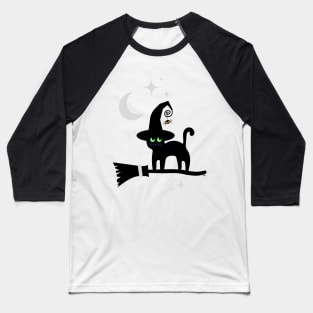 witches cat- halloween Baseball T-Shirt